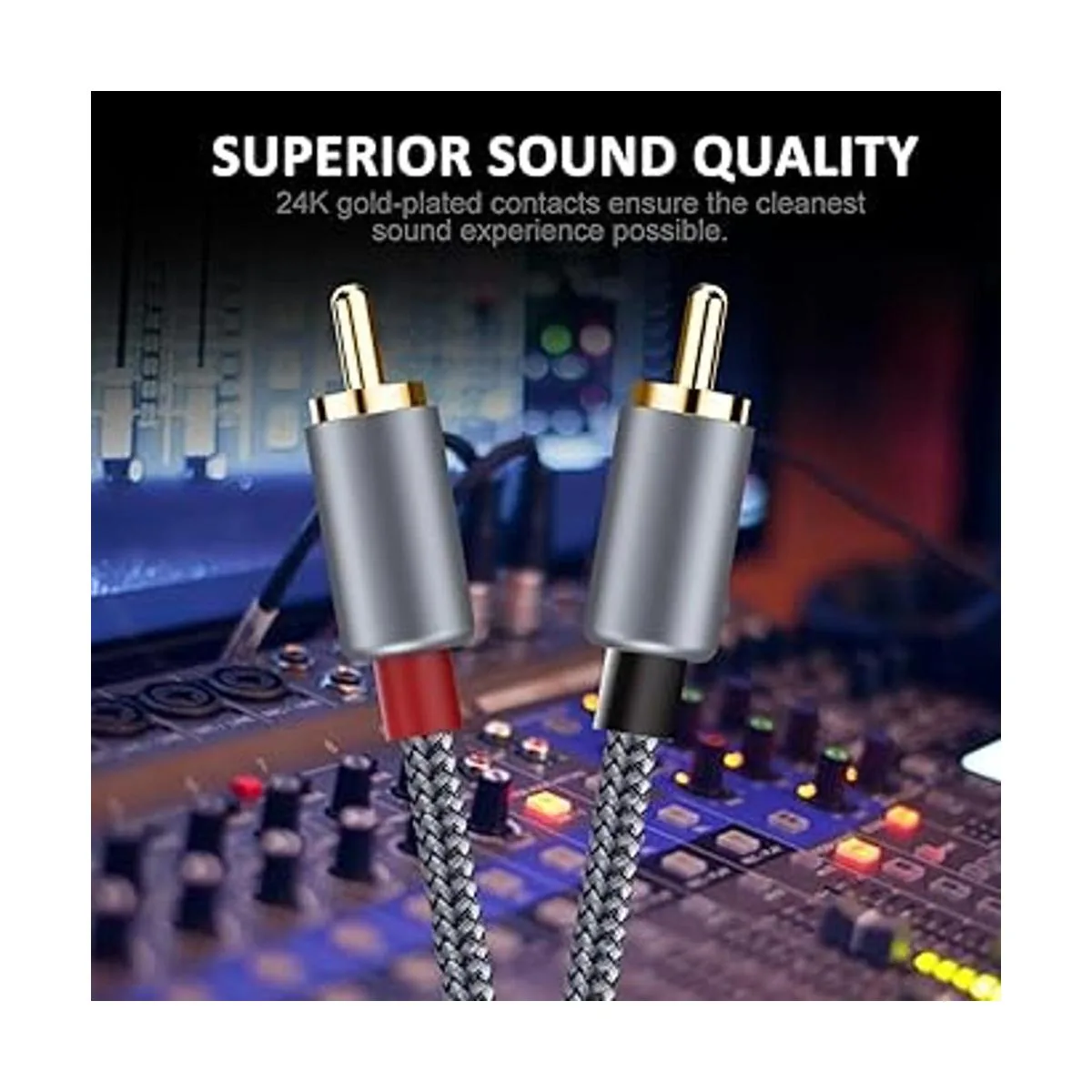 Cable RCA Goalfish de 2 machos a 2 machos cable de audio_4