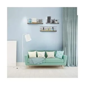 Calenzana Juego de 3 estantes flotantes ovalados de pared_4