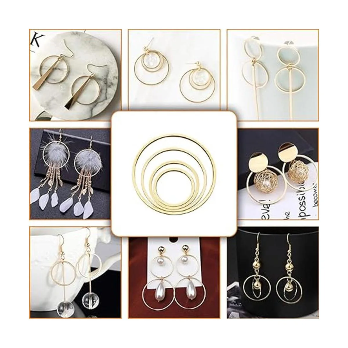 70 aretes de aro con cuentas para encontrar aretes