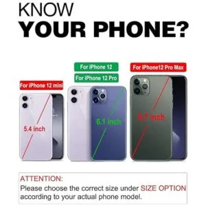 SINIANL Funda de cuero compatible con iPhone 12 diseñada_2