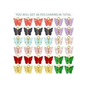 36 colgantes de mariposa de moda de Kissbuty 9 colores_5