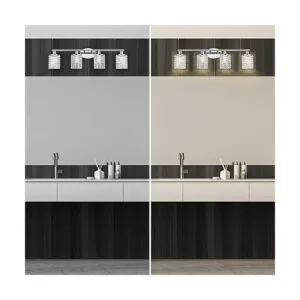 Luburs Luces de tocador de baño de cristal sobre espejo_2