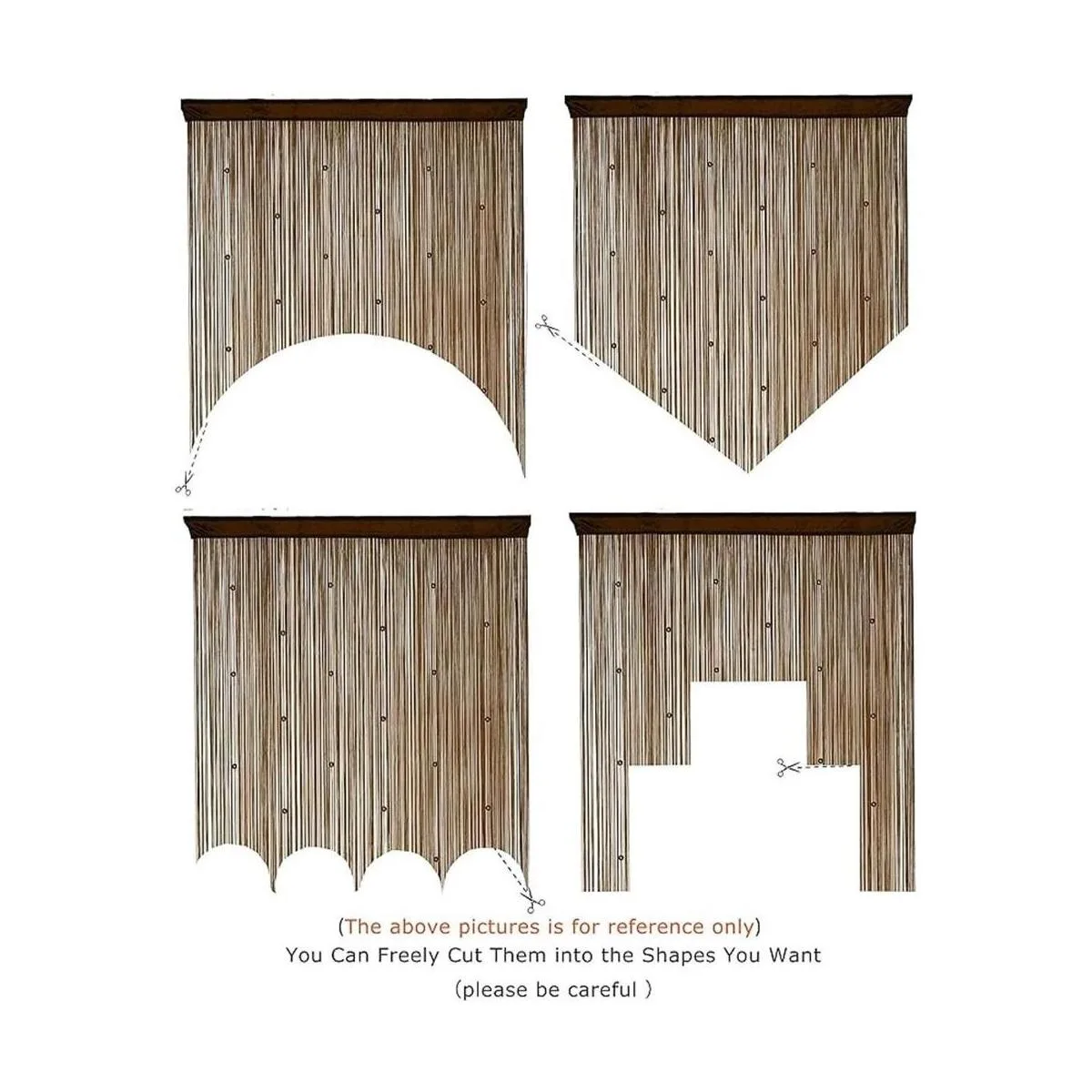 Cortinas de puerta con tiras de cuentas. DIY cuentas_5