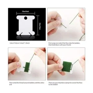 Pllieay 24 madejas de hilo de bordado degradado verde