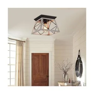 Lámpara de techo rústica empotrable QS vintage para_2