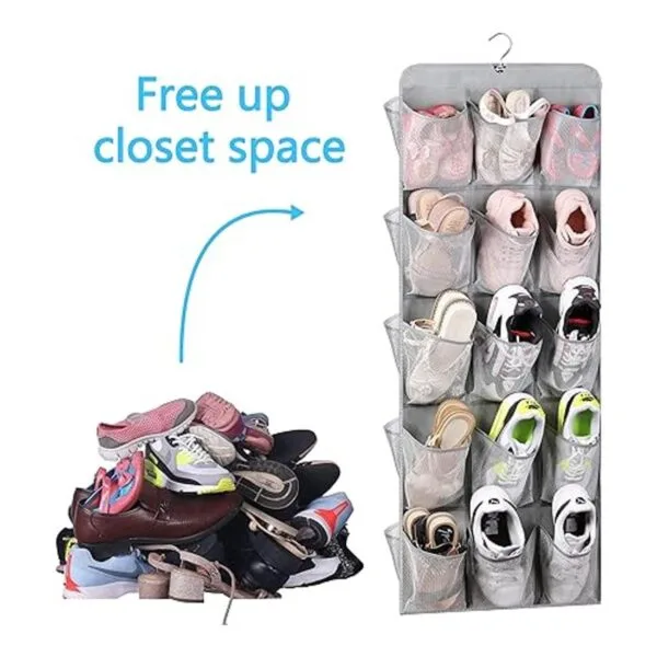 MISSLO Organizador de zapatos colgante de doble cara con_6