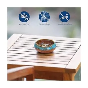 RONXS Cenicero bandeja de cenicero al aire libre para