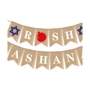 Guirnalda decorativa de arpillera con diseño de Rosh_4