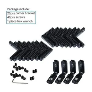 20 unidadeslote negro serie 2020 en forma de L interior