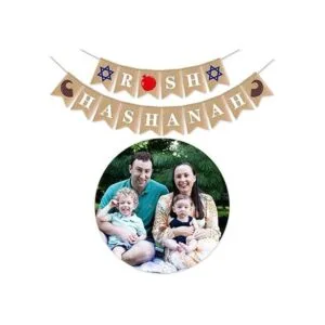 Guirnalda decorativa de arpillera con diseño de Rosh_3