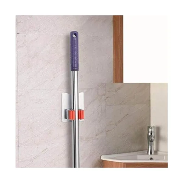 Broom and Mop Holder Wall Mounted Stainless Steel Self_2