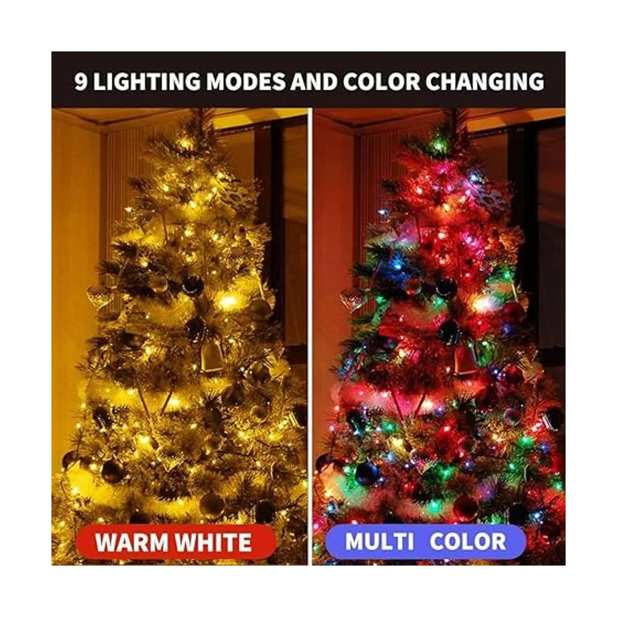 Chuya 300 luces LED de árbol de Navidad que cambian de_4