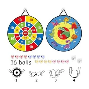 TOMYOU Tablero de dardos de 26 pulgadas para niños con 16_4