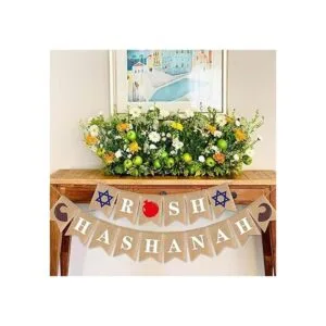 Guirnalda decorativa de arpillera con diseño de Rosh_2