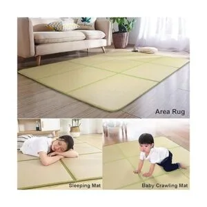 MYOYAY Tapete japonés de ratán de 71 x 71 pulgadas de