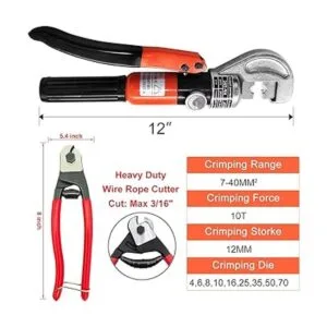 CKE Herramienta manual de crimpadora de cables hidráulicos