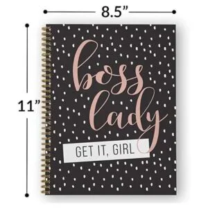 Cuaderno de espiral de tapa blanda Boss Lady de 8.5 x 11.0_3