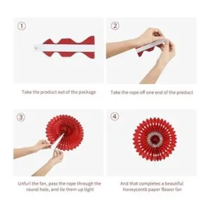 BEISHIDA Kit de decoración de abanicos de papel redondos_3