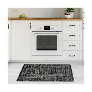 CHARDIN HOME Alfombra texturizada en blanco y negro_4