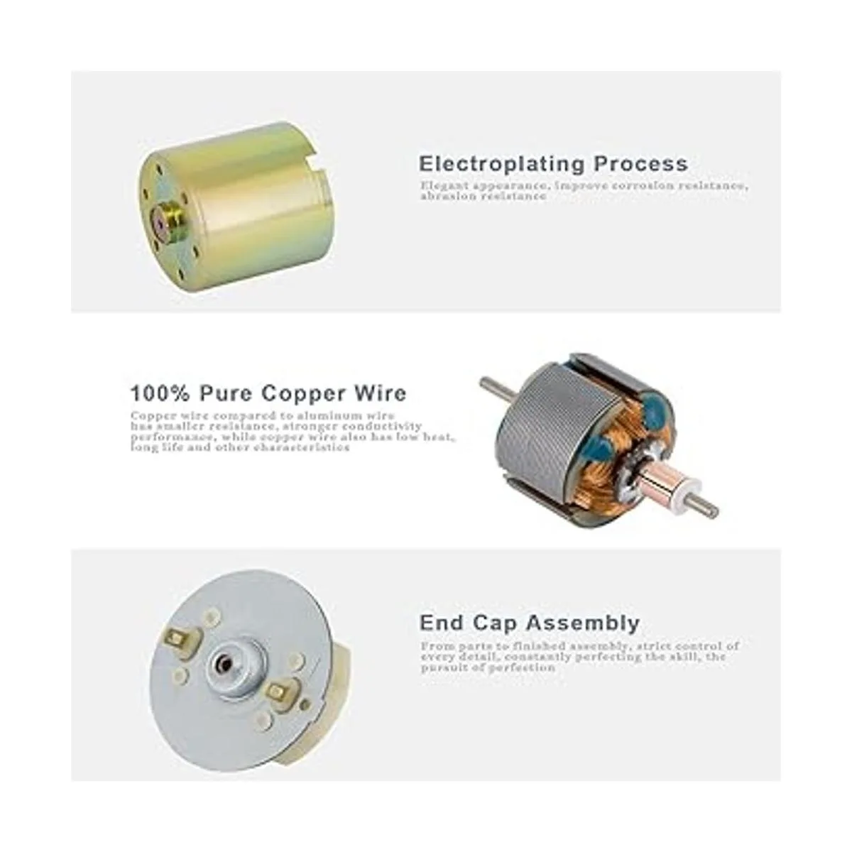 Motor de engranajes DC Greartisan Motor de alto par_4