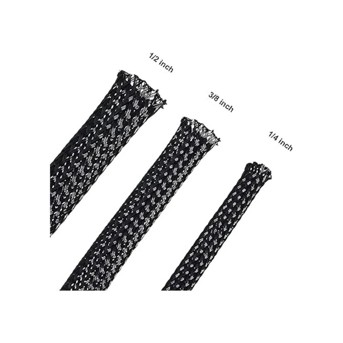 Manga de cable trenzada expandible de PET de 50 pies_2