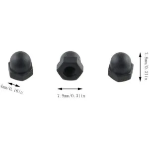 Eoutstanding Tuercas hexagonales de bellota de nailon M4_3