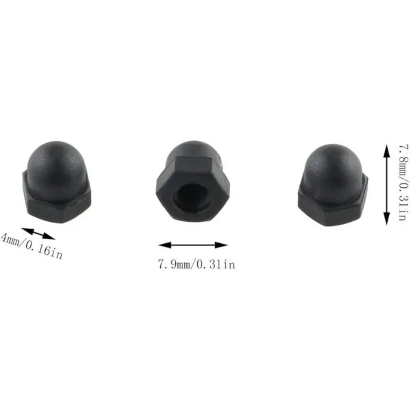 Eoutstanding Tuercas hexagonales de bellota de nailon M4_3