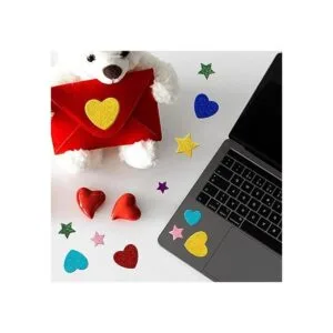 450 calcomanías de espuma con purpurina colorida