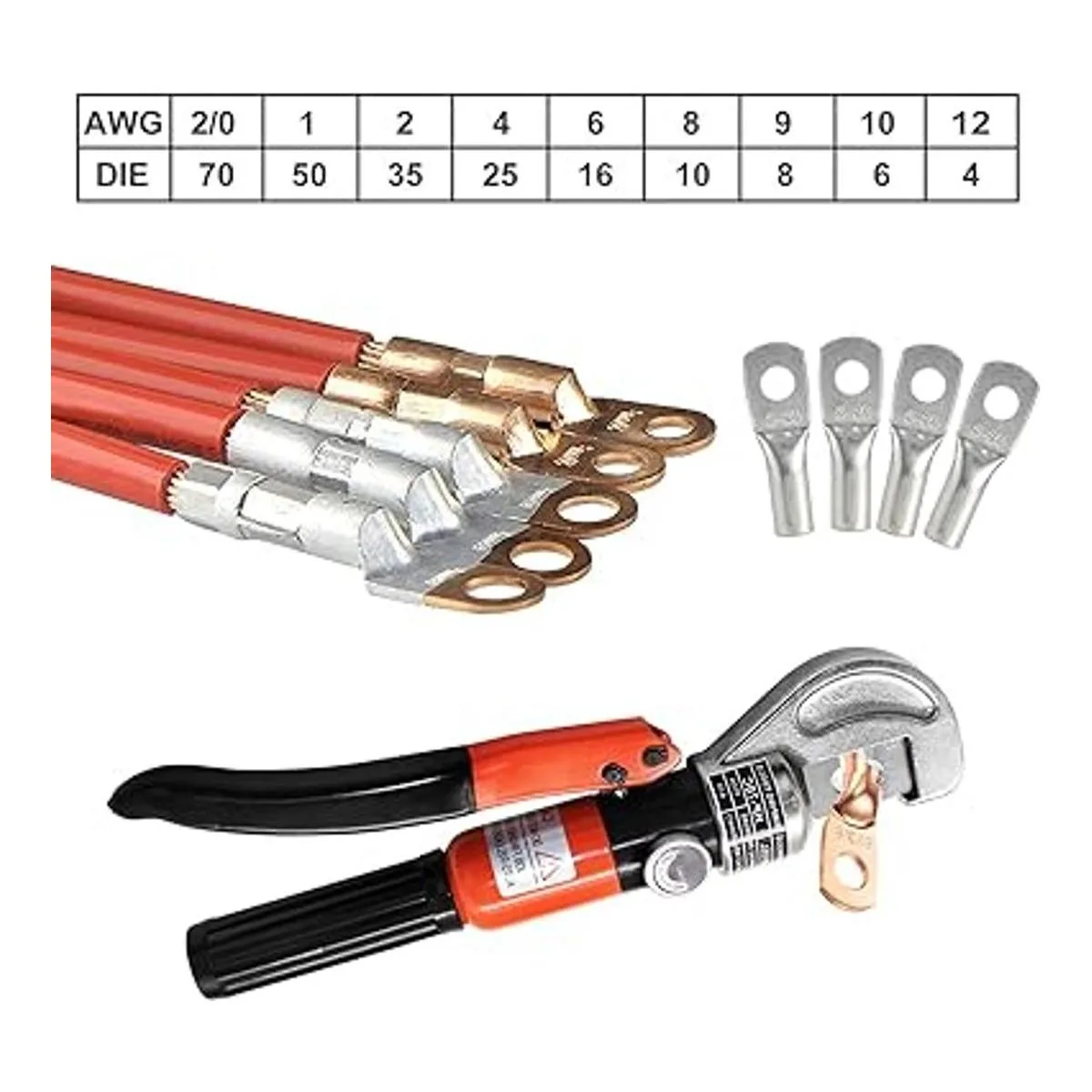 CKE Herramienta manual de crimpadora de cables hidráulicos