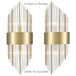TEENYO Juego de dos apliques de pared dorados modernos de_4