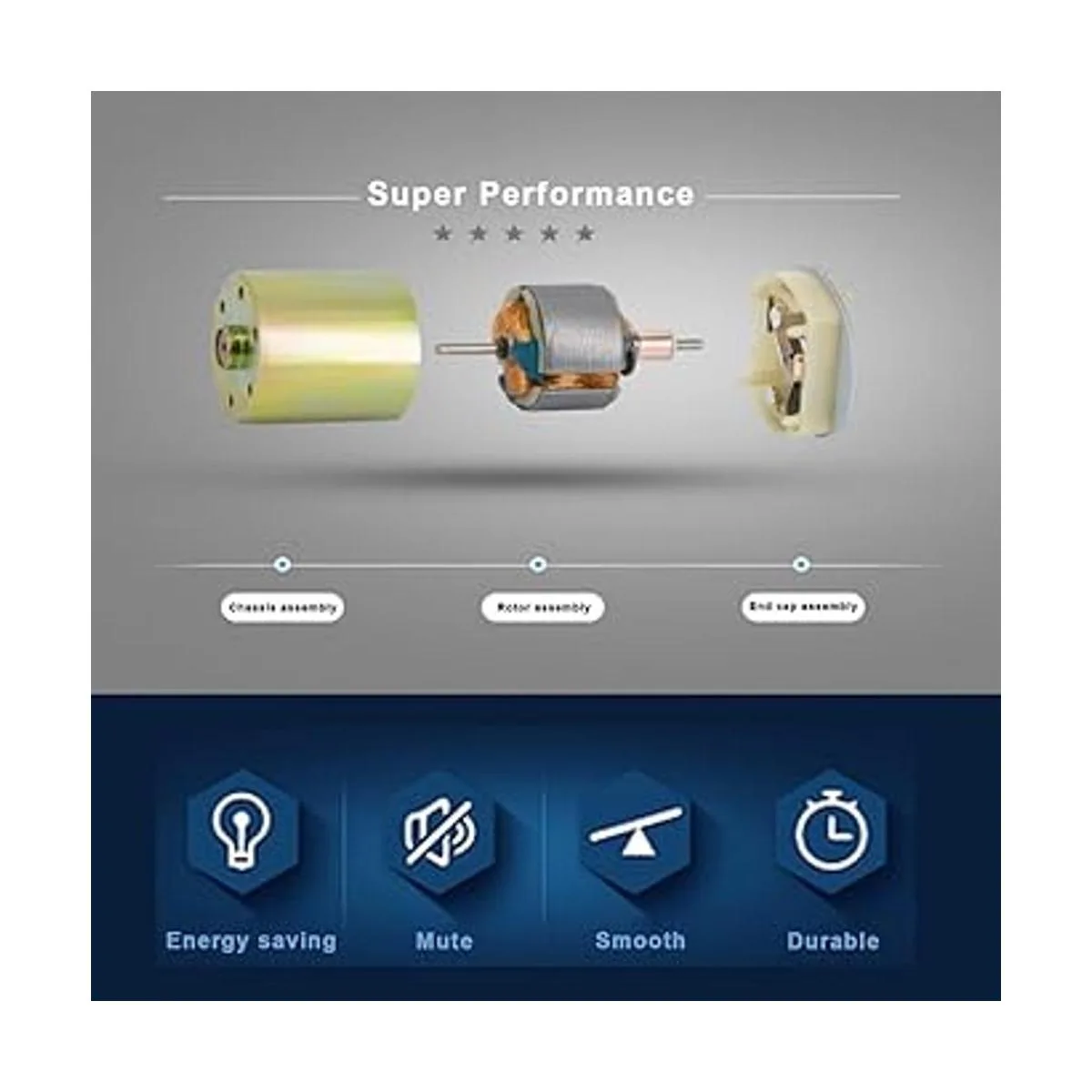 Motor de engranajes DC Greartisan Motor de alto par_3