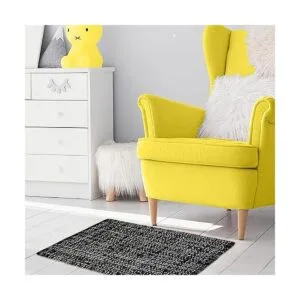 CHARDIN HOME Alfombra texturizada en blanco y negro_5