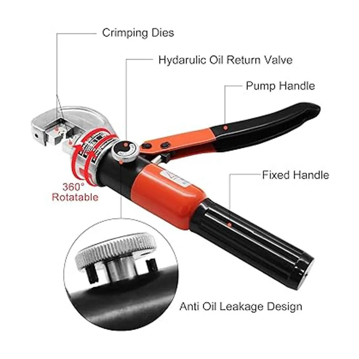 CKE Herramienta manual de crimpadora de cables hidráulicos