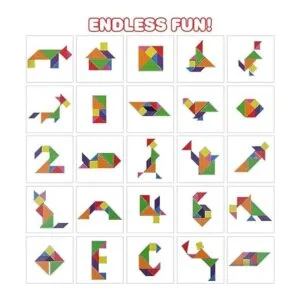 ArtCreativity Tangram Puzzles de madera para niños juego_4