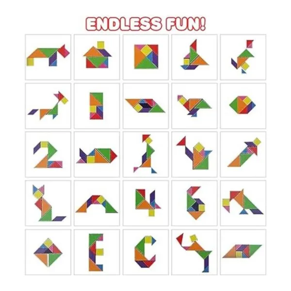 ArtCreativity Tangram Puzzles de madera para niños juego_4