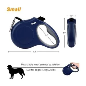 Fida Correa retráctil para perro con dispensador y bolsas