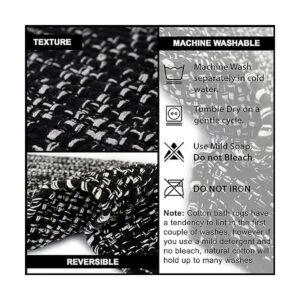 CHARDIN HOME Alfombra texturizada en blanco y negro_6