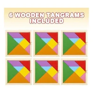 ArtCreativity Tangram Puzzles de madera para niños juego_2