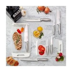 Farberware Juego de bloques de cuchillos de acero_5