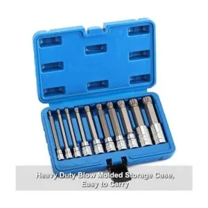 CASOMAN Juego de llaves de punta estriada de 10 piezas