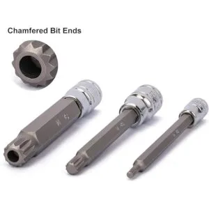 CASOMAN Juego de llaves de punta estriada de 10 piezas