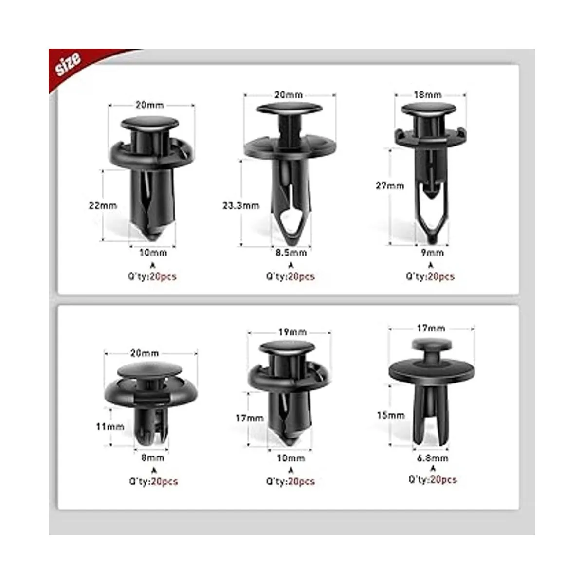 Nilight 120 clips de retención de automóvil para removedor_3