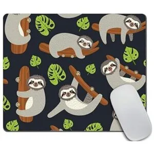 Amcove Alfombrilla para ratón con diseño de perezoso_6