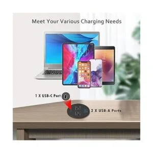 Kungfuking Ojal de alimentación de escritorio con USB C_6