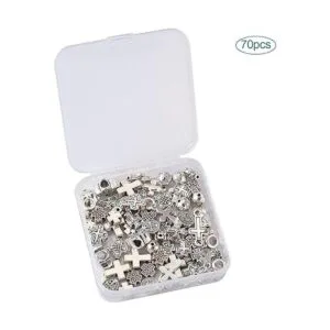 Pandahall 70 unidscaja 16 estilos antiguos plata santa_3