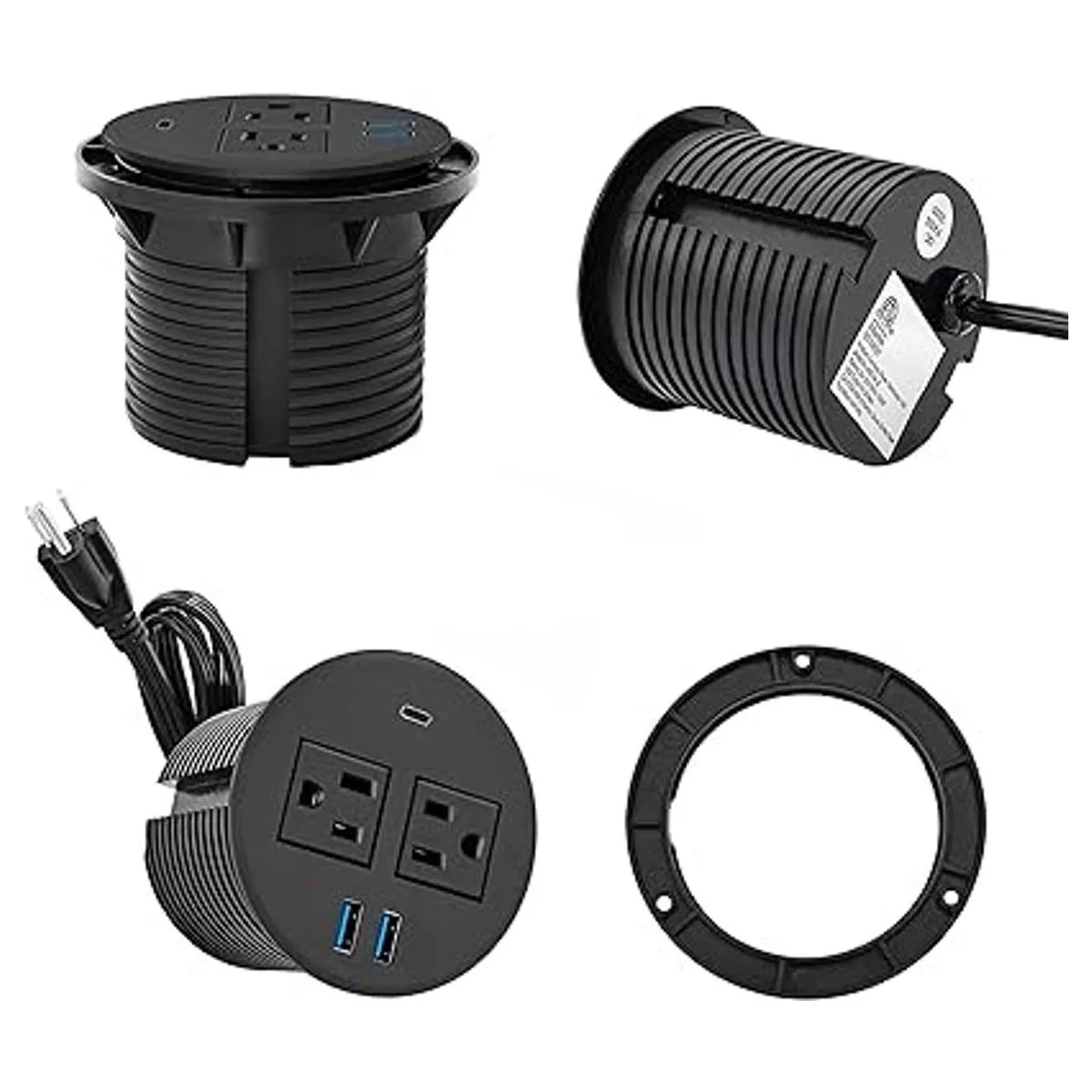 Kungfuking Ojal de alimentación de escritorio con USB C_4