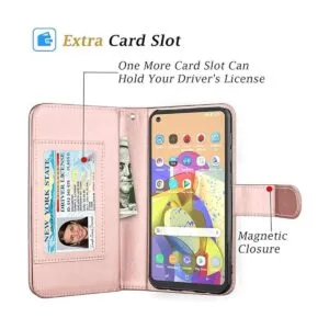 Takfox Funda para Samsung Galaxy A21 funda tipo cartera_3