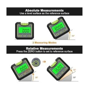 Huepar Medidor de ángulo de nivel digital Mini buscador de_5
