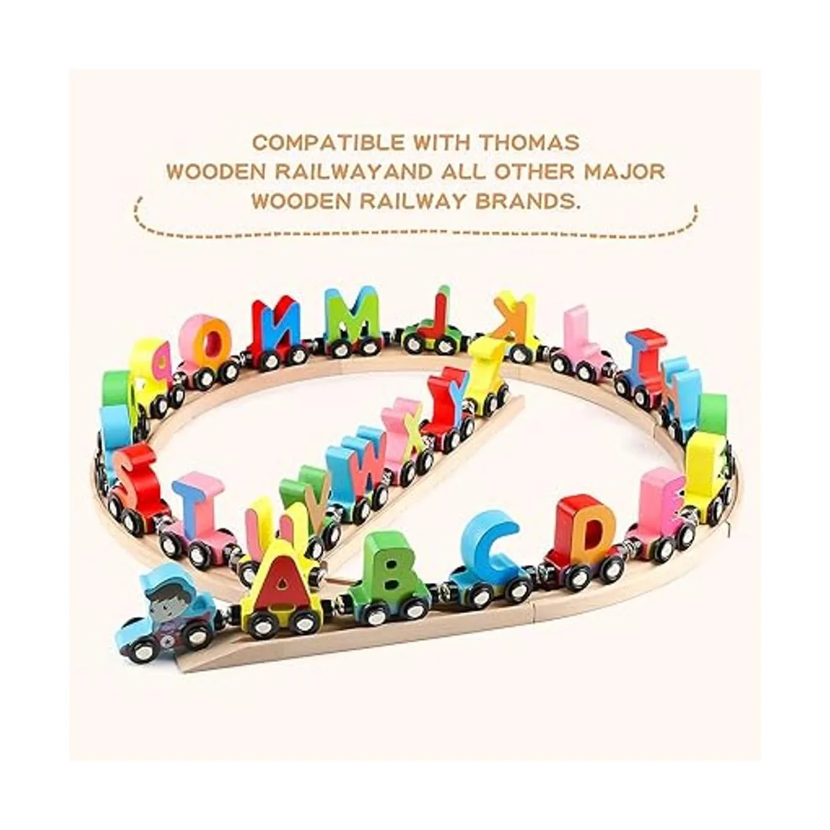 Juguete de tren del alfabeto 27 piezas juego de tren_5