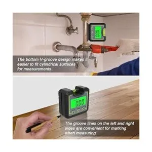 Huepar Medidor de ángulo de nivel digital Mini buscador de_4